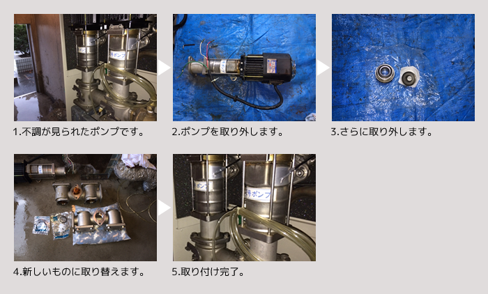 ポンプ工事写真